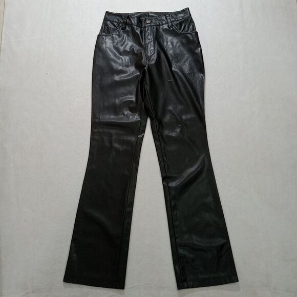 jr-s.com Faux Leather Jeans Women's Size Junior's 5 Black * - Picture 1 of 14